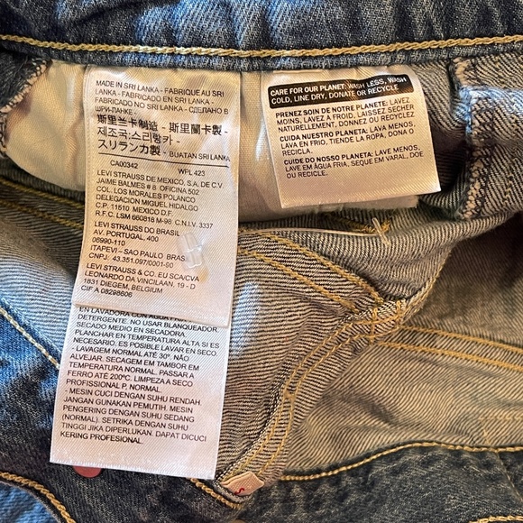 Levi's Classic Blue Women's Crisscross Overalls Size Small Heritage - Picture 7 of 10